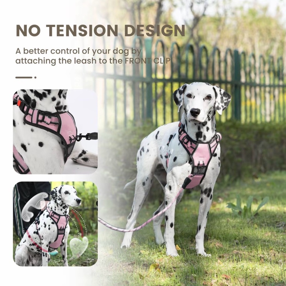 CLEAR OUT SALE! NWOT Plaid Padded Dog Harness with Matching Rope Leash Size L - Picture 7 of 17